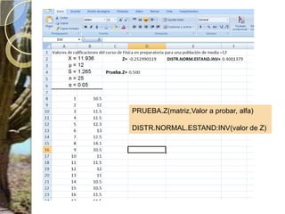 23Paso 5: Tomar una decisiónEn este último paso de la prueba de hipótesis, se calcula el estadístico de prueba, se compara con el valor crítico y se toma la decisión de rechazar o no la hipótesis nula. Tenga presente que en una prueba de hipótesis solo se puede tomar una de dos decisiones: aceptar o rechazar la hipótesis nula.