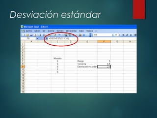Desviación estándar
 