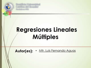 Estadistica: Regresión Lineal Múltiple