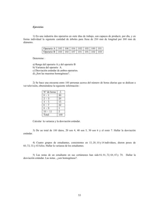 a) Construir una tabla de frecuencias de amplitud comenzando desde
	 
À
b) ¿Cuántos engranajes pesan entre y Kg.?.

 		
c) ¿Qué porcentaje representa a aquellos engranajes cuyo peso es inferior a 1 Kg.?.
	
d) ¿Cuál es la frecuencia relativa para aquel intervalo cuya marca de clase es ?.
 
