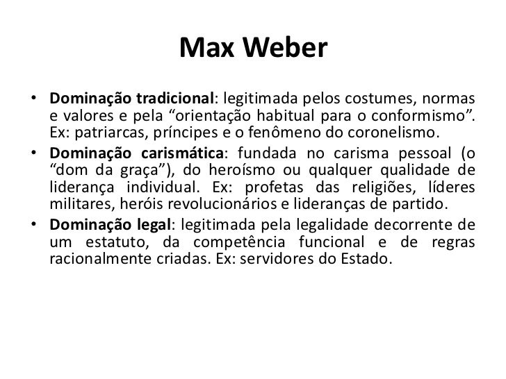 Analise E Comente O Conceito De Estado Para Max Weber