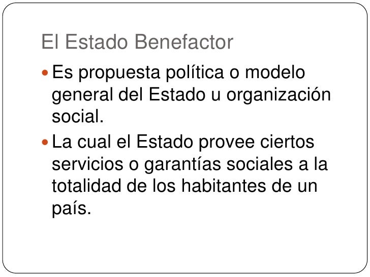 Estado benefactor