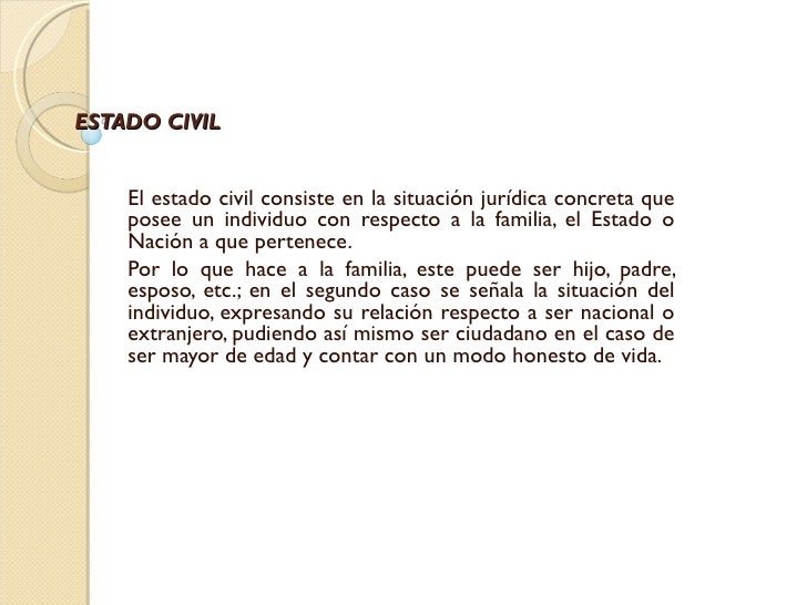Estado civil Estado civil