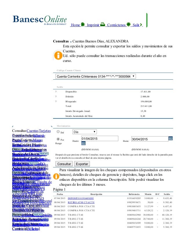 estado de cuenta