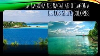 LA LAGUNA DE BACALAR O LAGUNA
DE LOS SIETE COLORES
 