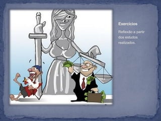 Exercícios
Reflexão a partir
dos estudos
realizados.
 