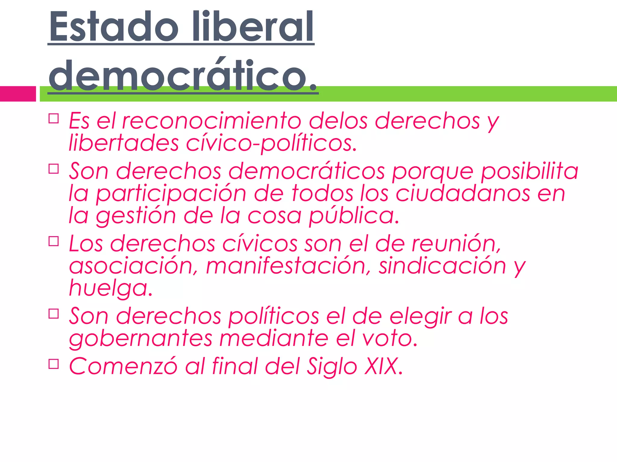 Estado liberal democrático | PPT