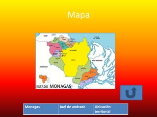 Mapa




Monagas   Joel de andrade   Ubicación
                            territorial
 