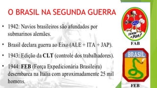 O BRASIL NA SEGUNDA GUERRA