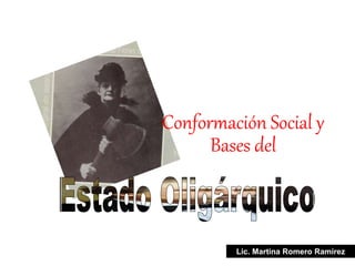 Lic. Martina Romero Ramírez
Conformación Social y
Bases del
 