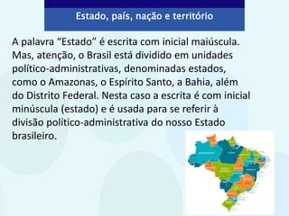 ESTADO, PAÍS, NAÇÃO E OUTROS CONCEITOS DA GEOGRAFIA | PPTX