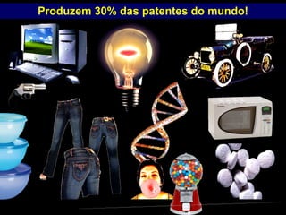 Produzem 30% das patentes do mundo! PROFESSOR MARCELUS FONSECA - marcelusfonseca@gmail.com 
