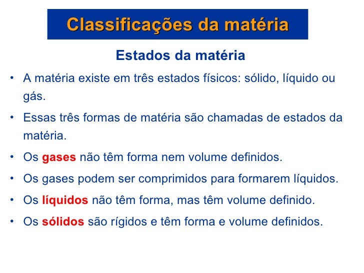 Qual O Fator Determinante Dos Três Estados Físicos Da Matéria