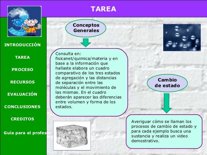 Estados de la materia webquest...