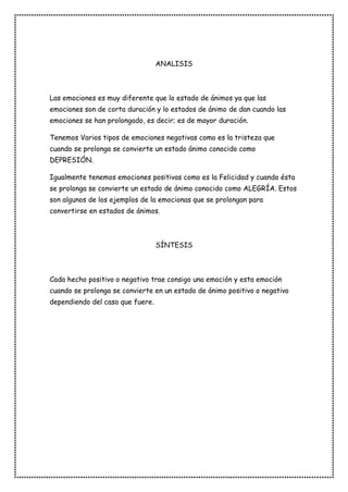 Estados de ánimo y las emociones | PDF