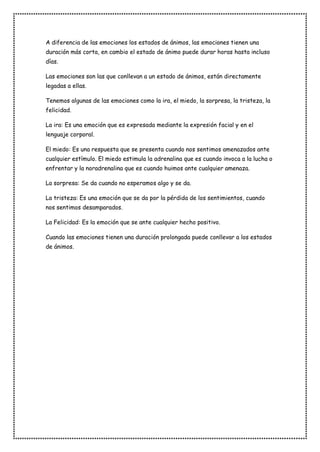 Estados de ánimo y las emociones | PDF