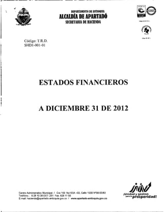 Estados financieros 2012