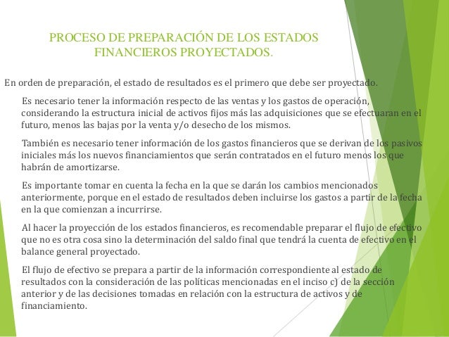 Estados financieros proforma
