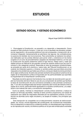 Estado social y estado economico, Miguel Angel Garcia Herrera
