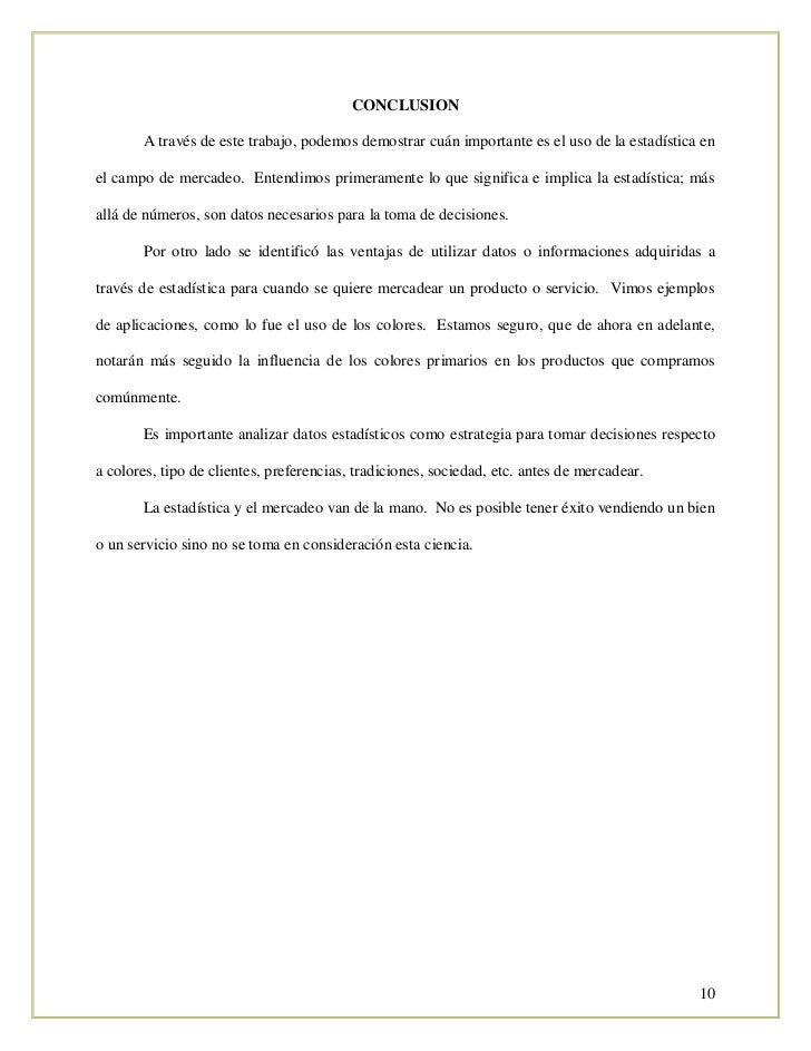 La Estadística en el Mercadeo