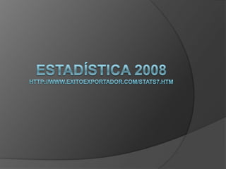 Estadística 2008http://www.exitoexportador.com/stats7.htm 