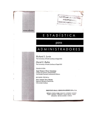 Estadística para administradores 2013