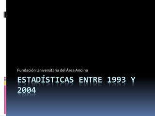 ESTADÍSTICAS ENTRE 1993 Y
2004
Fundación Universitaria del Área Andina
 