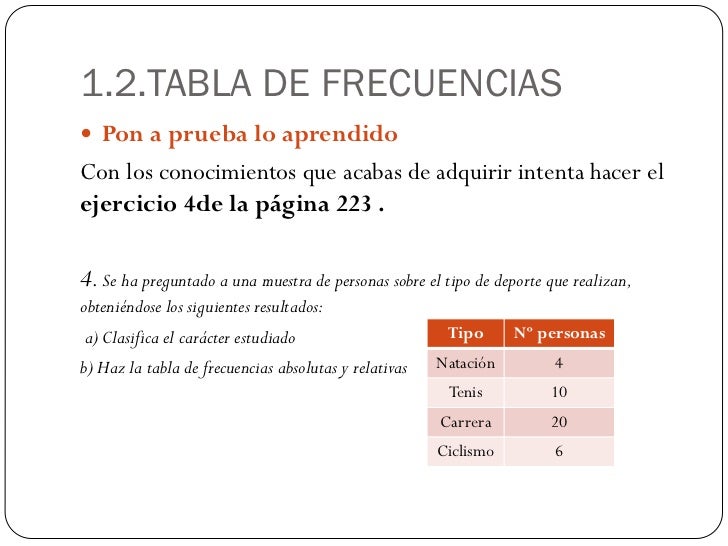 Estadística unidimensional parte1 tablas de frecuencias