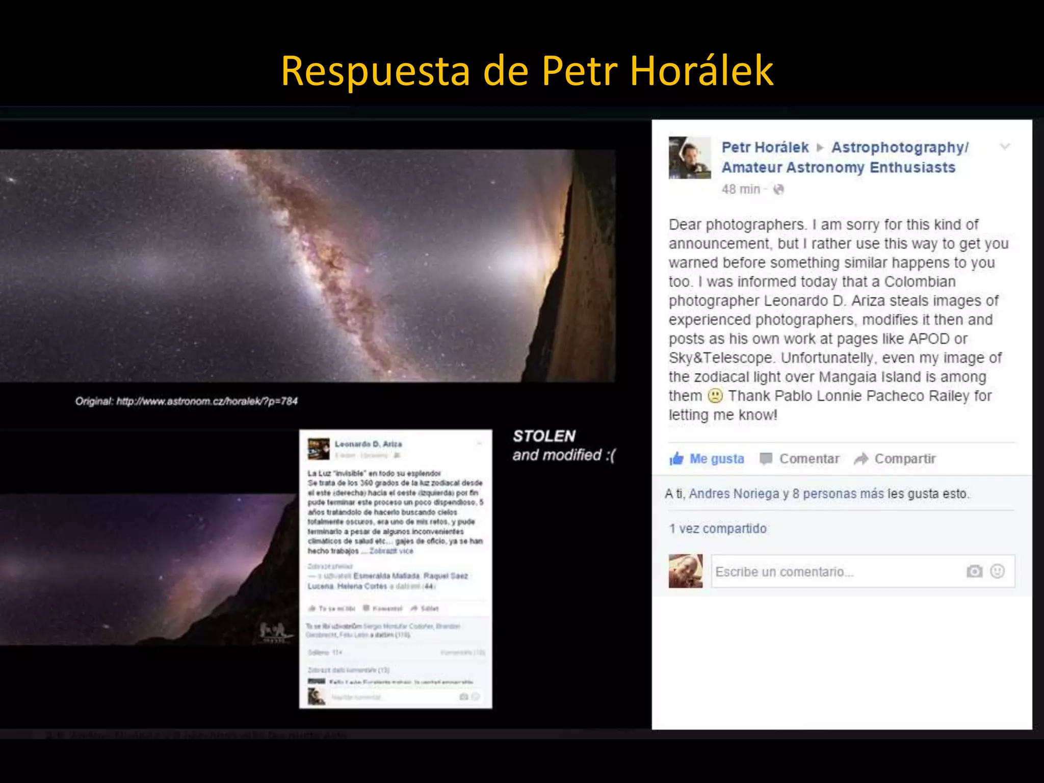 Respuesta de Petr Horálek
 