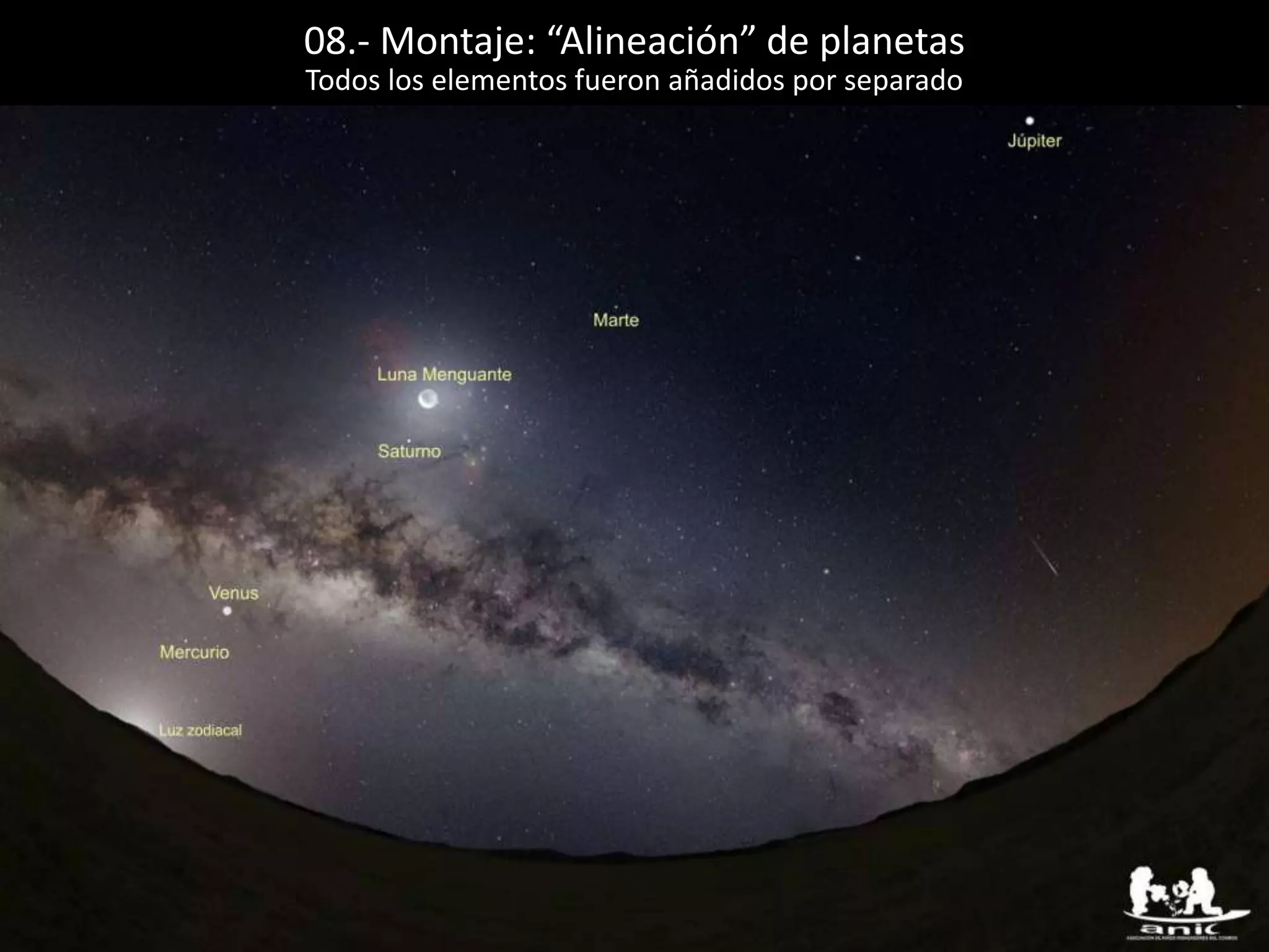 08.- Montaje: “Alineación” de planetas
Todos los elementos fueron añadidos por separado
 