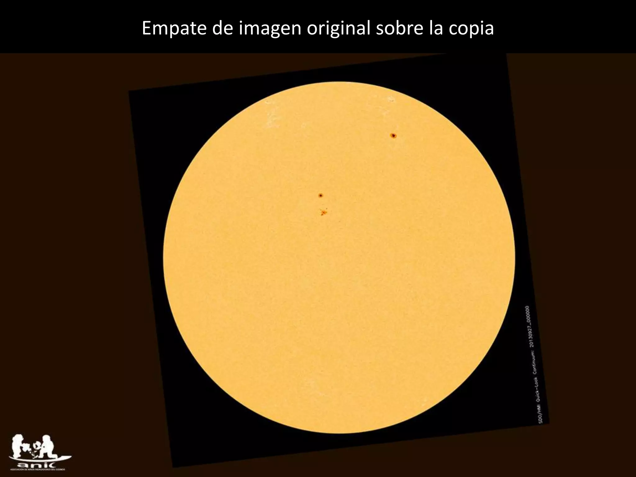 14.- Avión transitando al SolEmpate de imagen original sobre la copia
 