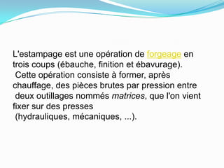 Estampage MatriçAge ; Resumé