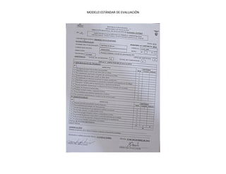 MODELO ESTÁNDAR DE EVALUACIÓN
 