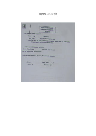 DECRETO 142 ,162 ,618
 