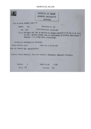 DECRETO 142 ,162 ,618
 