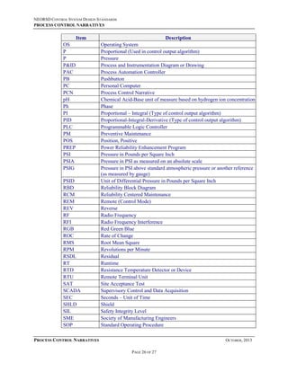 Estandar control narrative | PDF