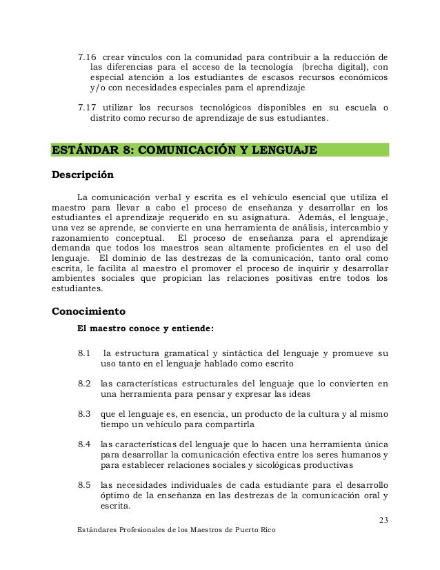 Estandares.profesionales.maestro.pr