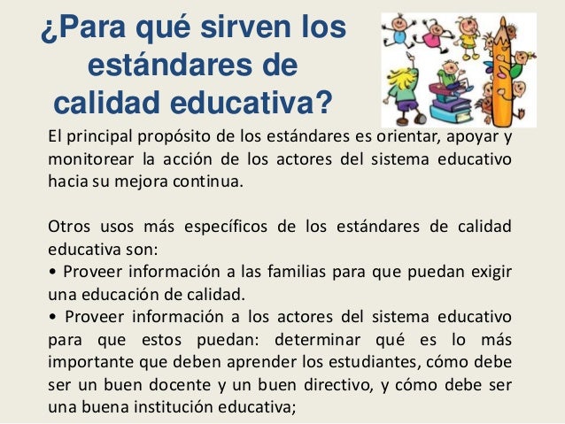 Estandares de calidad educativa