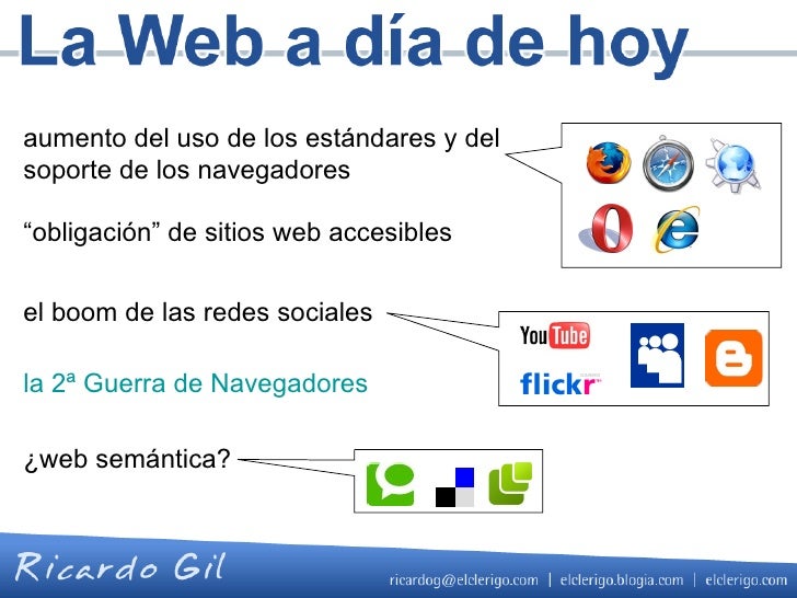 Estandares Web, Accesibilidad y Usabilidad Estandares Web, Accesibilidad y Usabilidad
