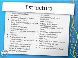 Reduce las indecencias de producción o prestación de servicios.Series ISO 9000ISO 9000 proporciona las siguientes series: