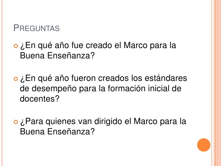 Est ndares para la Formaci n Inicial Docente