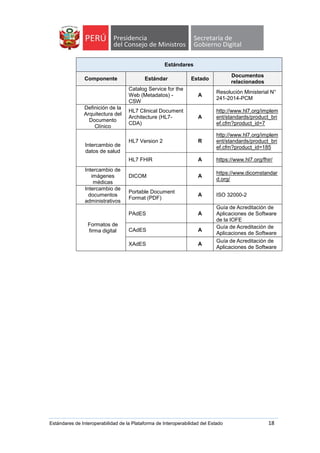 Estandares interoperabilidad pide_segdi | PDF