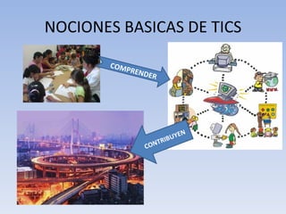 NOCIONES BASICAS DE TICS COMPRENDER CONTRIBUYEN 