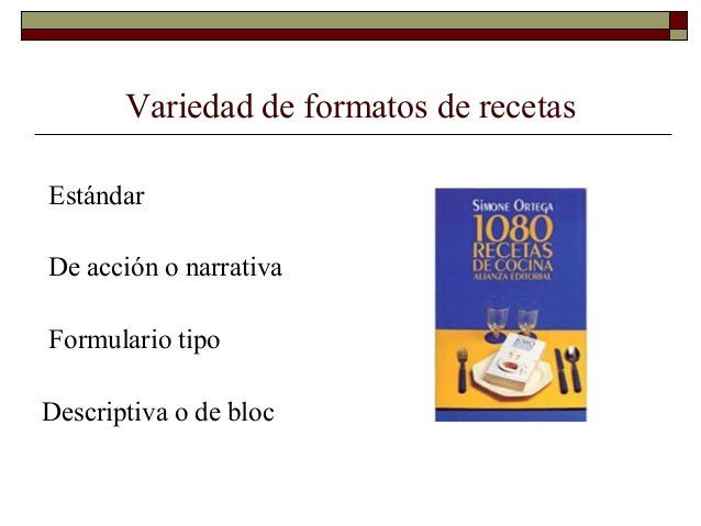 formato de recetario de cocina