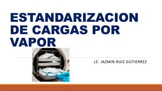 ESTANDARIZACION
DE CARGAS POR
VAPOR
LE. JAZMIN RUIZ GUTIERREZ
 