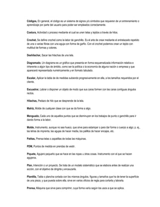 Estándar técnico de tejido artesanal | PDF