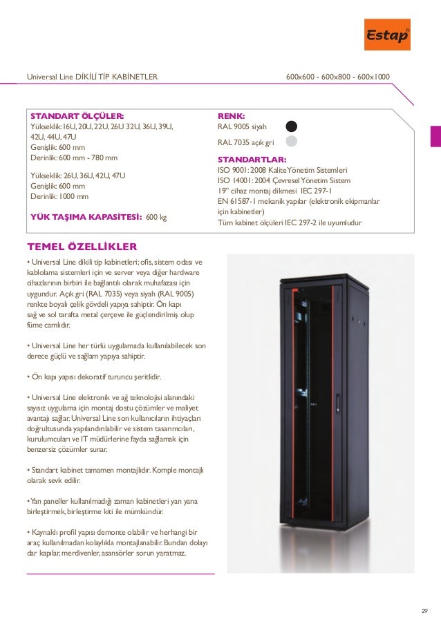 Rack Kabinet Olculeri