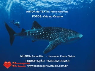 AUTOR do TEXTO:  Flávio Gikovate   FOTOS: Vida no Oceano MÚSICA: Andre Rieu  -  Um amour Perdu Divina FORMATAÇÃO: TADEUSZ ROMAN www.mensagensvirtuais.com.br 
