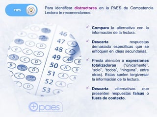 ESTRATEGIAS DE COMPRENSION LECTORA PAES 2025 | PPTX
