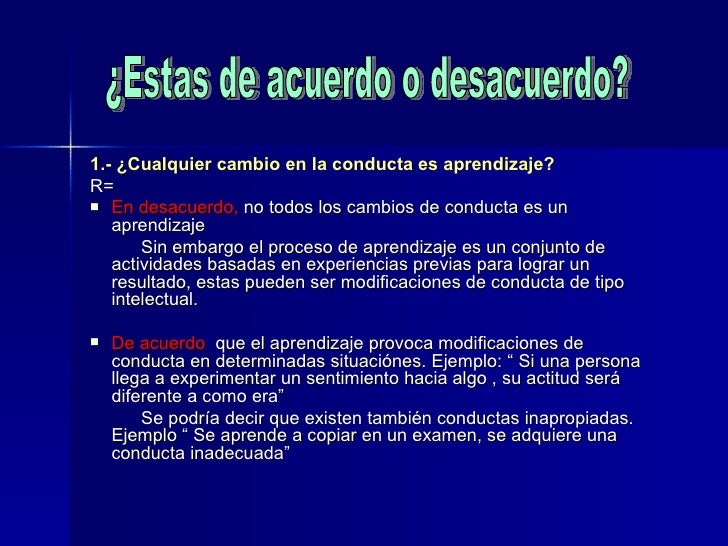 Estas De Acuerdo O Desacuerdo A